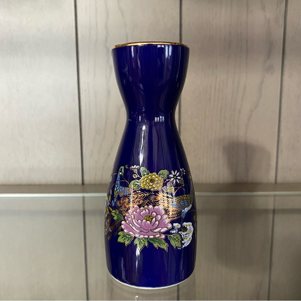 Vintage Japanese Cobalt Blue Mini Vase sake carafe